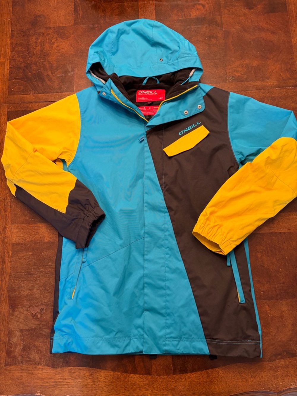 O’Neill Escape Snowboard Jacket Mens L Custom Long Blue/Yellow (Preowned)